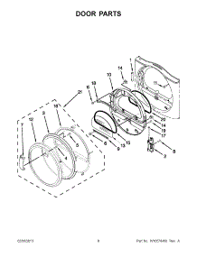 04 - Door Parts parts for Maytag Dryer YMEDE251YL1 / from AppliancePartsPros.com