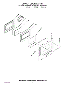 05 - Lower Door Parts parts for Maytag Range MET8885XS01 / from AppliancePartsPros.com