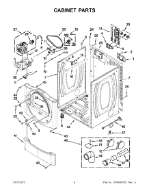 02 - Cabinet Parts parts for Maytag Dryer YMEDE301YW1 / from AppliancePartsPros.com