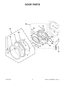 04 - Door Parts parts for Maytag Dryer YMEDE301YW1 / from AppliancePartsPros.com