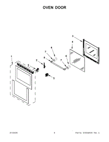 03 - Oven Door parts for Maytag Oven MEW5524AS0 / from AppliancePartsPros.com