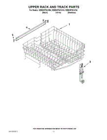09 - Upper Rack And Track Parts parts for Maytag Dishwasher MDBH979AWW4 / from AppliancePartsPros.com