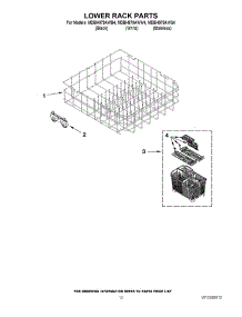 10 - Lower Rack Parts parts for Maytag Dishwasher MDBH979AWW4 / from AppliancePartsPros.com