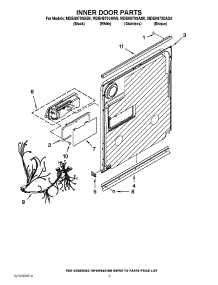 03 - Inner Door Parts parts for Maytag Dishwasher MDBH979SAM0 / from AppliancePartsPros.com