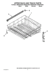 09 - Upper Rack And Track Parts parts for Maytag Dishwasher MDBH979SAM0 / from AppliancePartsPros.com