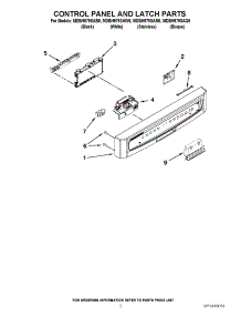 02 - Control Panel And Latch Parts parts for Maytag Dishwasher MDBH979SAQ0 / from AppliancePartsPros.com