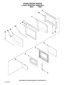 02 - Oven Door Parts parts for Maytag Oven MEW5527DDB17 / from AppliancePartsPros.com