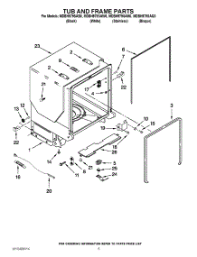 05 - Tub And Frame Parts parts for Maytag Dishwasher MDBH979SAW0 / from AppliancePartsPros.com