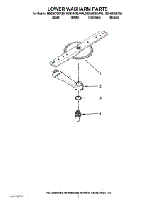 11 - Lower Washarm Parts parts for Maytag Dishwasher MDBH979SAW0 / from AppliancePartsPros.com