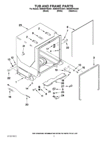 05 - Tub And Frame Parts parts for Maytag Dishwasher MDBH979SAW1 / from AppliancePartsPros.com