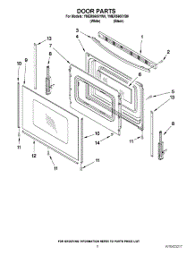 05 - Door Parts parts for Maytag Range YMER5605YB0 / from AppliancePartsPros.com