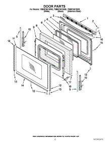 05 - Door Parts parts for Maytag Range YMER7651WS2 / from AppliancePartsPros.com