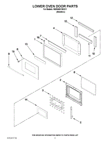 03 - Lower Oven Door Parts parts for Maytag Oven MEW5627DDS11 / from AppliancePartsPros.com