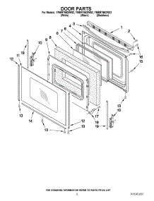 05 - Door Parts parts for Maytag Range YMER7662WW2 / from AppliancePartsPros.com