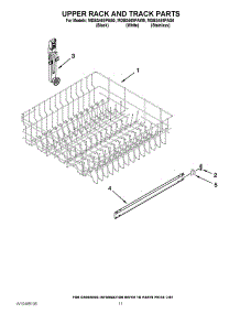 09 - Upper Rack And Track Parts parts for Maytag Dishwasher MDBS469PAB0 / from AppliancePartsPros.com