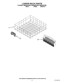10 - Lower Rack Parts parts for Maytag Dishwasher MDBS469PAB0 / from AppliancePartsPros.com