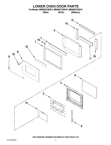 03 - Lower Oven Door Parts parts for Maytag Oven MEW6627DDS19 / from AppliancePartsPros.com
