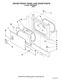 02 - Dryer Front Panel And Door Parts parts for Maytag Washer Dryer Combo YMET3800XW0 / from AppliancePartsPros.com