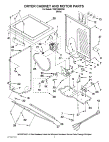 03 - Dryer Cabinet And Motor Parts parts for Maytag Washer Dryer Combo YMET3800XW0 / from AppliancePartsPros.com