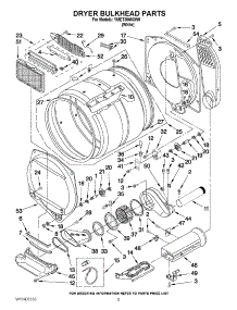 04 - Dryer Bulkhead Parts parts for Maytag Washer Dryer Combo YMET3800XW0 / from AppliancePartsPros.com