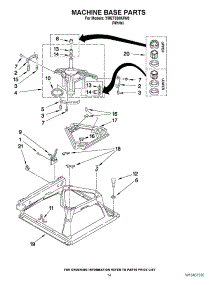 09 - Machine Base Parts parts for Maytag Washer Dryer Combo YMET3800XW0 / from AppliancePartsPros.com