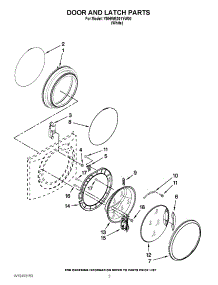 02 - Door And Latch Parts parts for Maytag Washer YMHWE201YW00 / from AppliancePartsPros.com