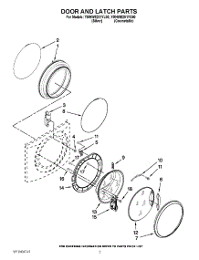 02 - Door And Latch Parts parts for Maytag Washer YMHWE251YG00 / from AppliancePartsPros.com