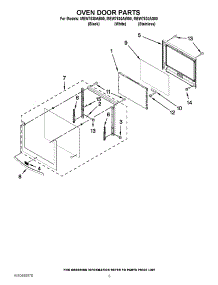02 - Oven Door Parts parts for Maytag Oven MEW7530AB00 / from AppliancePartsPros.com