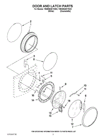 02 - Door And Latch Parts parts for Maytag Washer YMHWE301YW00 / from AppliancePartsPros.com