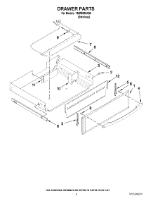 06 - Drawer Parts parts for Maytag Range YMIR8890AS0 / from AppliancePartsPros.com