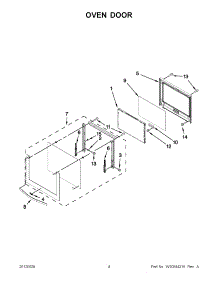 02 - Oven Door parts for Maytag Oven MEW7530AB01 / from AppliancePartsPros.com