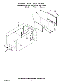 03 - Lower Oven Door Parts parts for Maytag Oven MEW7627AS00 / from AppliancePartsPros.com
