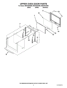 04 - Upper Oven Door Parts parts for Maytag Oven MEW7630AW00 / from AppliancePartsPros.com