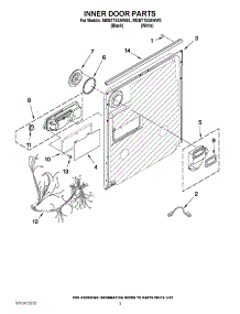 03 - Inner Door Parts parts for Maytag Dishwasher MDBTT53AWB3 / from AppliancePartsPros.com