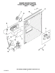 03 - Inner Door Parts parts for Maytag Dishwasher MDBTT53AWB4 / from AppliancePartsPros.com