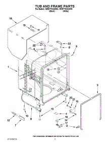 05 - Tub And Frame Parts parts for Maytag Dishwasher MDBTT53AWB4 / from AppliancePartsPros.com
