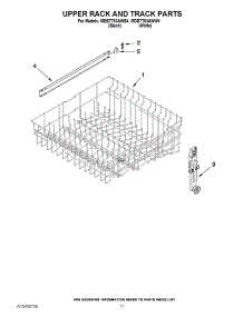 09 - Upper Rack And Track Parts parts for Maytag Dishwasher MDBTT53AWB4 / from AppliancePartsPros.com
