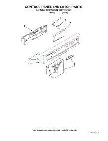 02 - Control Panel And Latch Parts parts for Maytag Dishwasher MDBTT53AWW2 / from AppliancePartsPros.com