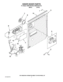 03 - Inner Door Parts parts for Maytag Dishwasher MDBTT53AWW2 / from AppliancePartsPros.com