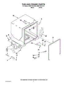05 - Tub And Frame Parts parts for Maytag Dishwasher MDBTT53AWW2 / from AppliancePartsPros.com