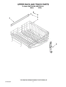 09 - Upper Rack And Track Parts parts for Maytag Dishwasher MDBTT53AWW2 / from AppliancePartsPros.com