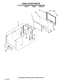 02 - Oven Door Parts parts for Maytag Oven MEW9530AB00 / from AppliancePartsPros.com
