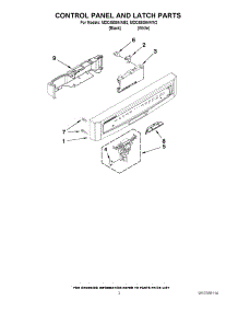02 - Control Panel And Latch Parts parts for Maytag Dishwasher MDC4809AWB2 / from AppliancePartsPros.com
