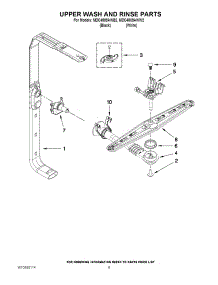 07 - Upper Wash And Rinse Parts parts for Maytag Dishwasher MDC4809AWB2 / from AppliancePartsPros.com