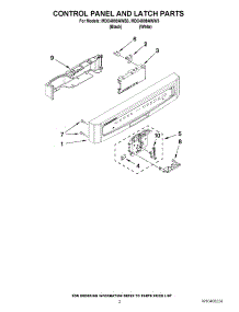 02 - Control Panel And Latch Parts parts for Maytag Dishwasher MDC4809AWB3 / from AppliancePartsPros.com