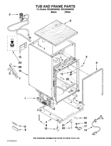 05 - Tub And Frame Parts parts for Maytag Dishwasher MDC4809AWB3 / from AppliancePartsPros.com