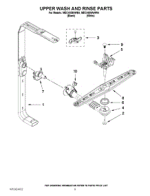 07 - Upper Wash And Rinse Parts parts for Maytag Dishwasher MDC4809AWB4 / from AppliancePartsPros.com
