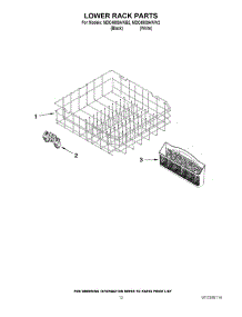 10 - Lower Rack Parts parts for Maytag Dishwasher MDC4809AWW2 / from AppliancePartsPros.com