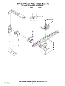 07 - Upper Wash And Rinse Parts parts for Maytag Dishwasher MDC4809AWW3 / from AppliancePartsPros.com