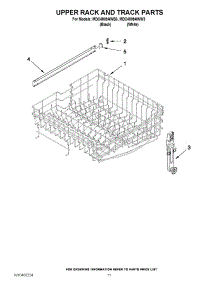 09 - Upper Rack And Track Parts parts for Maytag Dishwasher MDC4809AWW3 / from AppliancePartsPros.com